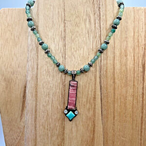 STUDIO BARSE Sterling Silver and Stone Pendant Necklace